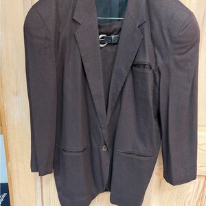 Women’s Rich Cognac-colored Suit Blazer and Skirt